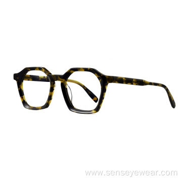 Fashion Design Unisex Bevel Acetate Eyeglasses Frame